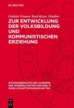 Cover Zur Entwicklung der Volksbildung und kommunistischen Erziehung (eBook, PDF)