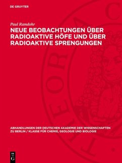 Cover Neue Beobachtungen über radioaktive Höfe und über radioaktive Sprengungen (eBook, PDF)