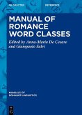 Manual of Romance Word Classes (eBook, ePUB)