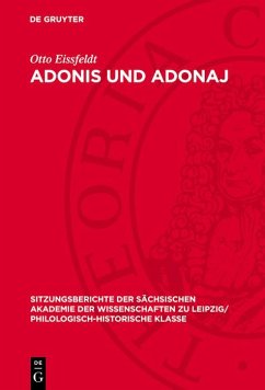 Adonis und Adonaj (eBook, PDF) - Eissfeldt, Otto