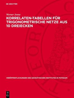 Cover Korrelaten-Tabellen für trigonometrische Netze aus 10 Dreiecken (eBook, PDF)