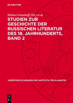 Cover Studien zur Geschichte der Russischen Literatur des 18. Jahrhunderts, Band 2 (eBook, PDF)