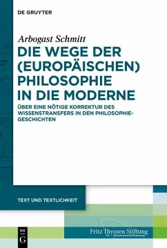 Cover Die Wege der (europäischen) Philosophie in die Moderne (eBook, ePUB)