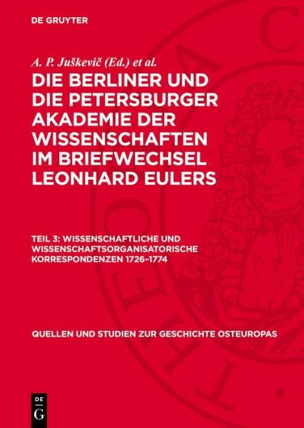 Wissenschaftliche und Wissenschaftsorganisatorische Korrespondenzen 1726-1774 (eBook, PDF)