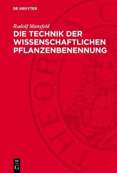 Cover Die Technik der wissenschaftlichen Pflanzenbenennung (eBook, PDF)
