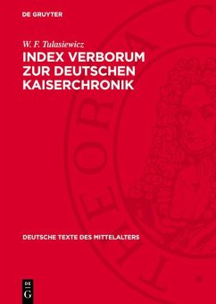 Cover Index Verborum zur Deutschen Kaiserchronik (eBook, PDF)