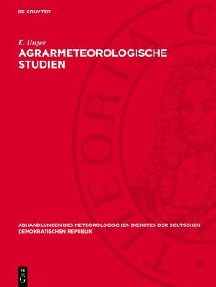 Cover Agrarmeteorologische Studien (eBook, PDF)
