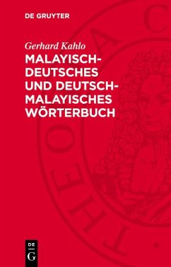 Cover Malayisch-deutsches und deutsch-malayisches Wörterbuch (eBook, PDF)