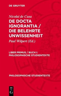 Cover Nicolai de Cusa: De docta ignorantia / Die belehrte Unwissenheit. Liber primus / Buch I (eBook, PDF)