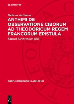 Cover Anthimi De observatione ciborum ad Theodoricum regem Francorum epistula (eBook, PDF)