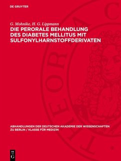 Cover Die perorale Behandlung des Diabetes mellitus mit Sulfonylharnstoffderivaten (eBook, PDF)