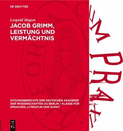 Cover Jacob Grimm, Leistung und Vermächtnis (eBook, PDF)