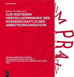 Cover Zur weiteren Vervollkommnung der wissenschaftlichen Arbeitsorganisation (eBook, PDF)