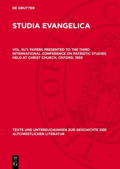 Cover Papers presented to the Third International Conference on Patristic Studies held at Christ Church, Oxford, 1959 (eBook, PDF)