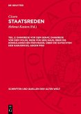 Dankrede vor dem Senat, Dankrede vor dem Volke, Rede für sein Haus, Über die konsularischen Provinzen, Über die Gutachten der Haruspices, Gegen Piso (eBook, PDF)