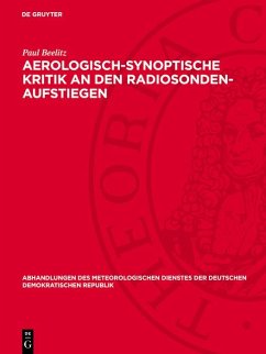 Cover Aerologisch-synoptische Kritik an den Radiosonden-Aufstiegen (eBook, PDF)