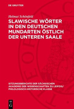Cover Slawische Wörter in den deutschen Mundarten östlich der unteren Saale (eBook, PDF)