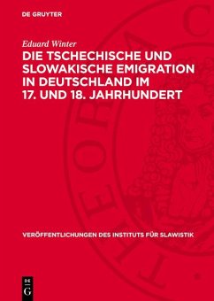 Cover Die tschechische und slowakische Emigration in Deutschland im 17. und 18. Jahrhundert (eBook, PDF)