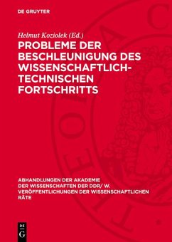 Cover Probleme der Beschleunigung des wissenschaftlich-technischen Fortschritts (eBook, PDF)