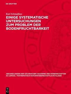 Cover Einige systematische Untersuchungen zum Problem der Bodenfruchtbarkeit (eBook, PDF)