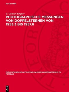Cover Photographische Messungen von Doppelsternen von 1953.3 bis 1957.6 (eBook, PDF)