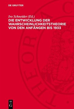 Cover Die Entwicklung der Wahrscheinlichkeitstheorie von den Anfängen bis 1933 (eBook, PDF)