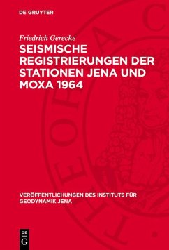 Cover Seismische Registrierungen der Stationen Jena und Moxa 1964 (eBook, PDF)