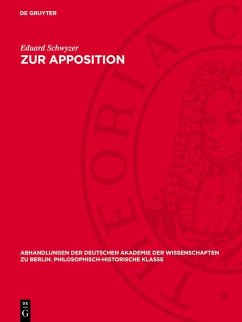 Cover Zur Apposition (eBook, PDF)