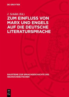Cover Zum Einfluß von Marx und Engels auf die deutsche Literatursprache (eBook, PDF)