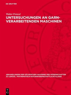 Cover Untersuchungen an garn-verarbeitenden Maschinen (eBook, PDF)