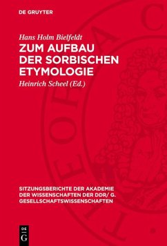 Cover Zum Aufbau der sorbischen Etymologie (eBook, PDF)