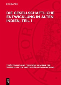 Cover Die gesellschaftliche Entwicklung im alten Indien, Teil 1 (eBook, PDF)
