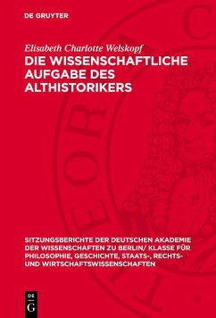 Cover Die wissenschaftliche Aufgabe des Althistorikers (eBook, PDF)