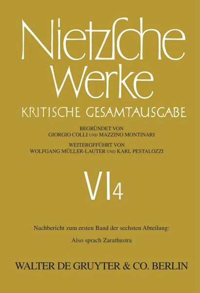 Nachbericht zum ersten Band der sechsten Abteilung (eBook, PDF) Nachbericht zum ersten Band der sechsten Abteilung (eBook, PDF)