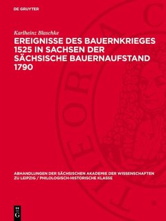 Cover Ereignisse des Bauernkrieges 1525 in Sachsen der sächsische Bauernaufstand 1790 (eBook, PDF)