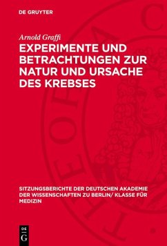 Cover Experimente und Betrachtungen zur Natur und Ursache des Krebses (eBook, PDF)