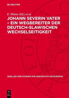 Cover Johann Severin Vater - Ein Wegbereiter der deutsch-slawischen Wechselseitigkeit (eBook, PDF)