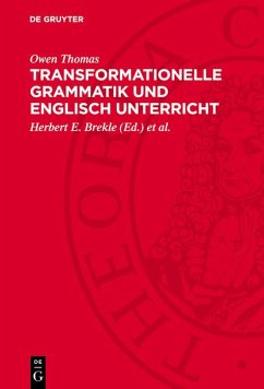Cover Transformationelle Grammatik und Englisch Unterricht (eBook, PDF)