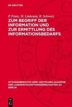 Cover Zum Begriff der Information und zur Ermittlung des Informationsbedarfs (eBook, PDF)