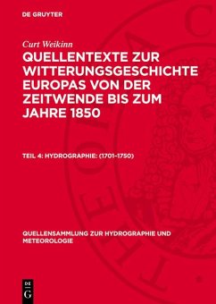 Hydrographie: (1701-1750) (eBook, PDF) - Weikinn, Curt