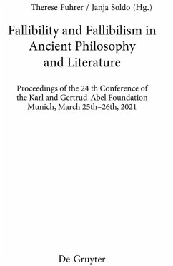 Cover Fallibility and Fallibilism in Ancient Philosophy and Literature (eBook, ePUB)