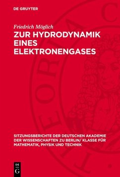 Zur Hydrodynamik eines Elektronengases (eBook, PDF) - Möglich, Friedrich