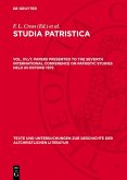 Papers presented to the Seventh International Conference on Patristic Studies held in Oxford 1975 (eBook, PDF)