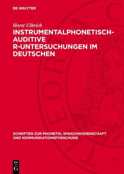 Cover Instrumentalphonetisch-auditive R-Untersuchungen im Deutschen (eBook, PDF)