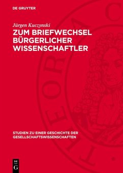 Cover Zum Briefwechsel bürgerlicher Wissenschaftler (eBook, PDF)