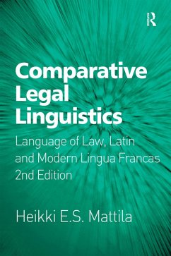 Comparative Legal Linguistics (eBook, ePUB) - Mattila, Heikki E. S.