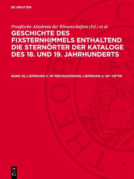 19h Rektaszension, Lieferung 2: 26m-59m59s (eBook, PDF) 19h Rektaszension, Lieferung 2: 26m-59m59s (eBook, PDF)