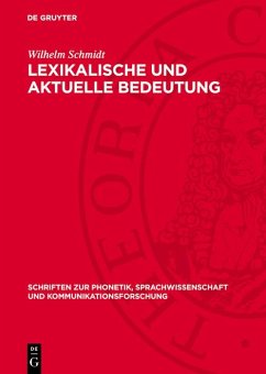 Lexikalische und aktuelle Bedeutung (eBook, PDF) - Schmidt, Wilhelm