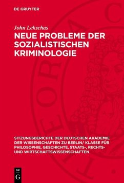 Cover Neue Probleme der sozialistischen Kriminologie (eBook, PDF)