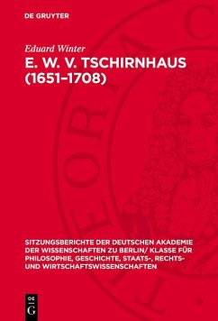 Cover E. W. v. Tschirnhaus (1651-1708) (eBook, PDF)